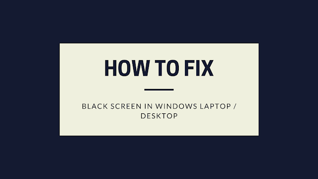 How to fix black screen on laptop