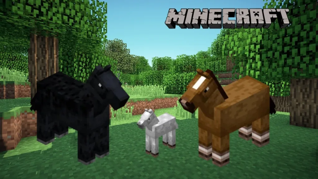 Animals in  their infancy in Minecraft